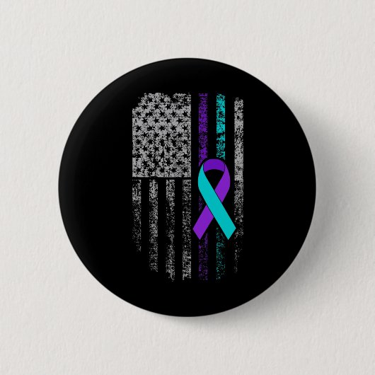 Badge Rond 5 Cm Sensibilisation à la prévention du suicide Drapeau (Devant)