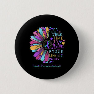 Badge Rond 5 Cm Sensibilisation à la prévention du suicide J'ai le