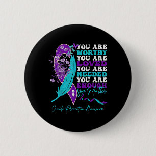 Badge Rond 5 Cm Sensibilisation à la prévention du suicide Motivat