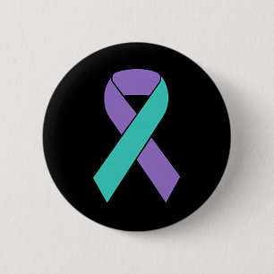 Badge Rond 5 Cm Sensibilisation à la prévention du suicide Ruban T