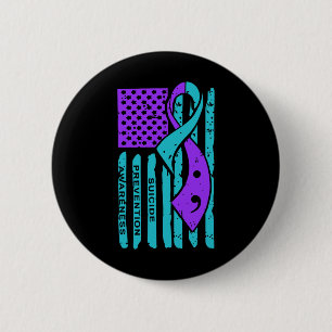 Badge Rond 5 Cm Sensibilisation à la prévention du suicide Semicol