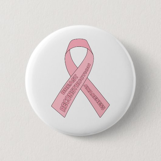 Badge Rond 5 Cm Sensibilisation à la reconstruction du sein (Devant)