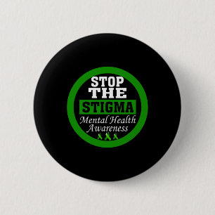 Badge Rond 5 Cm Sensibilisation À La Santé Arrêter Le Ruban Vert S