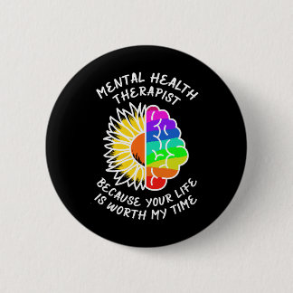 Badge Rond 5 Cm Sensibilisation à la santé mentale.