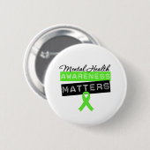 Badge Rond 5 Cm Sensibilisation à la santé mentale (Devant & derrière)