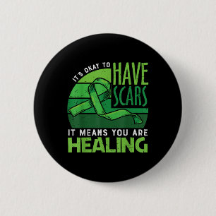 Badge Rond 5 Cm Sensibilisation à la santé mentale du ruban vert