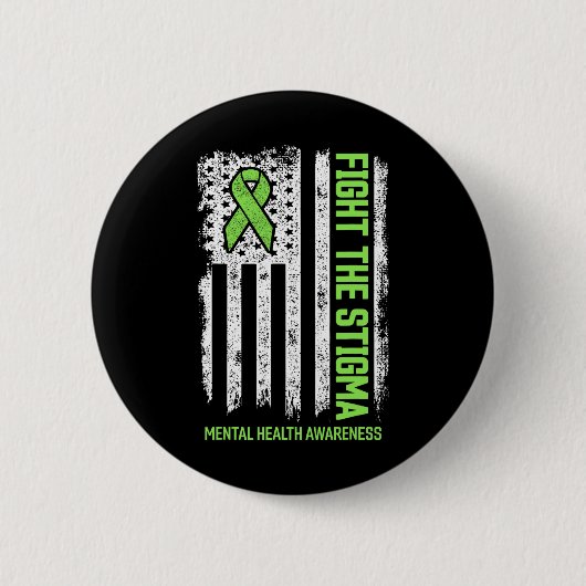 Badge Rond 5 Cm Sensibilisation à la santé mentale Lutter contre l (Devant)