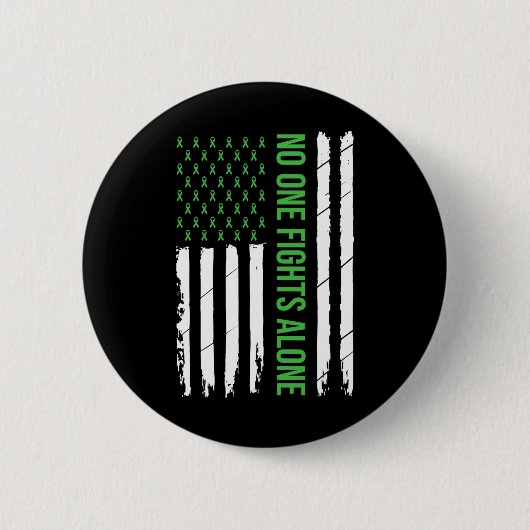 Badge Rond 5 Cm Sensibilisation à la santé mentale Ribbon vert (Devant)