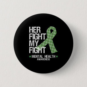 Badge Rond 5 Cm Sensibilisation à la santé mentale T Shirt Son com