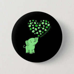 Badge Rond 5 Cm Sensibilisation à la santé mentale Un éléphant Coe