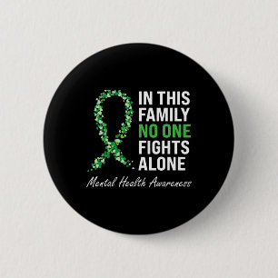 Badge Rond 5 Cm Sensibilisation à la santé Ruban vert 3