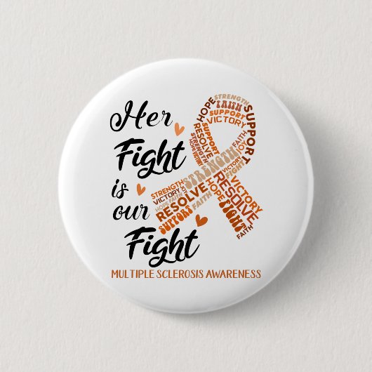 Badge Rond 5 Cm Sensibilisation à la sclérose en plaques Son comba (Devant)
