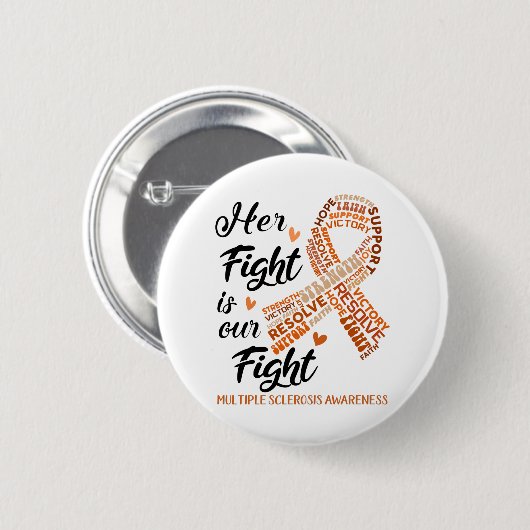Badge Rond 5 Cm Sensibilisation à la sclérose en plaques Son comba (Devant & derrière)