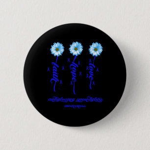 Badge Rond 5 Cm Sensibilisation à la spondylite à l'ankylose Épong