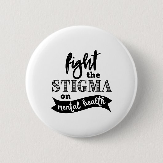 Badge Rond 5 Cm Sensibilisation à la stigmatisation des problèmes  (Devant)