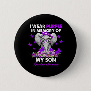 Badge Rond 5 Cm Sensibilisation À La Surdose D'Éléphant Je Porte D