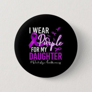 Badge Rond 5 Cm Sensibilisation à la surdose Je porte du pourpre p