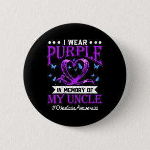 Badge Rond 5 Cm Sensibilisation à la surdose Je porte le pourpre p