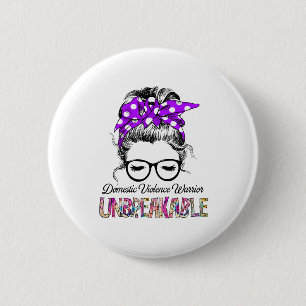 Badge Rond 5 Cm Sensibilisation à la violence familiale Ribbon Cad