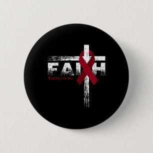 Badge Rond 5 Cm Sensibilisation À L'Aneurysme Foi Et Croix Chrétie