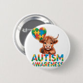 Badge Rond 5 Cm Sensibilisation à l'autisme (Devant & derrière)
