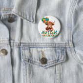 Badge Rond 5 Cm Sensibilisation à l'autisme (En situation)