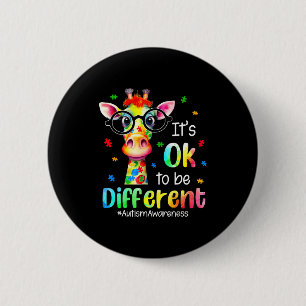 Badge Rond 5 Cm Sensibilisation à l'autisme Girafe Mignon Animal C