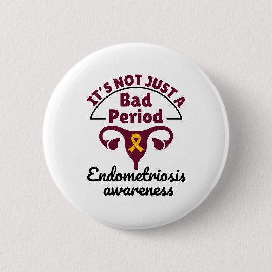Badge Rond 5 Cm Sensibilisation à l'endométriose Ce n'est pas seul (Devant)