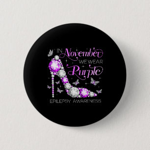 Badge Rond 5 Cm Sensibilisation À L'Épilepsie En Novembre Nous Por