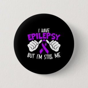 Badge Rond 5 Cm Sensibilisation à l'épilepsie Ruban pourpre 1