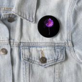 Badge Rond 5 Cm Sensibilisation à l'épilepsie Tournesol Ribbon Cad (En situation)