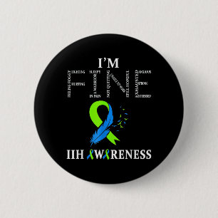 Badge Rond 5 Cm Sensibilisation à l'hypertension intracrânienne id