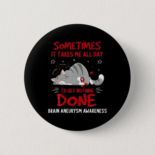 Badge Rond 5 Cm Sensibilisation à l'neurysme cérébral Eléphant 1 (Devant)