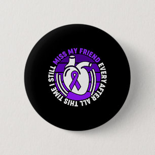 Badge Rond 5 Cm Sensibilisation à l'overdose de ruban Mlle Ma mémo