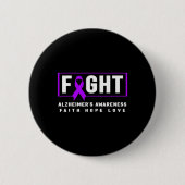 Badge Rond 5 Cm Sensibilisation - Alzheimer Combattre Heimer (Devant)