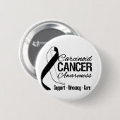 Badge Rond 5 Cm Sensibilisation au cancer de la carcinoïde (Devant & derrière)