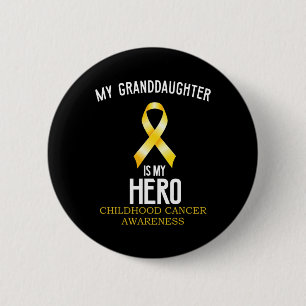 Badge Rond 5 Cm Sensibilisation au cancer de l'enfance Ma petite-f