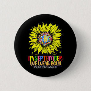 Badge Rond 5 Cm Sensibilisation au cancer de l'enfant En septembre