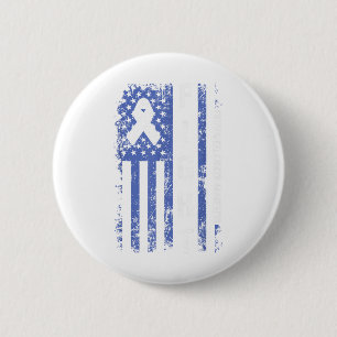Badge Rond 5 Cm Sensibilisation au cancer de l'oesophage Drapeau a