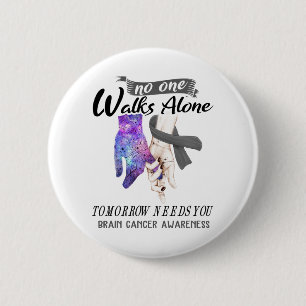 Badge Rond 5 Cm Sensibilisation au cancer du cerveau Ruban Cadeaux