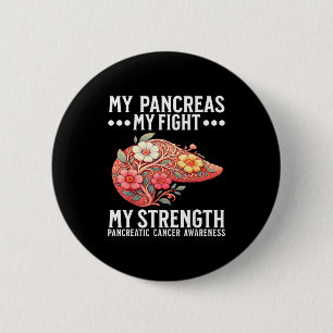 Badge Rond 5 Cm Sensibilisation au cancer du pancréas Cancer du pa