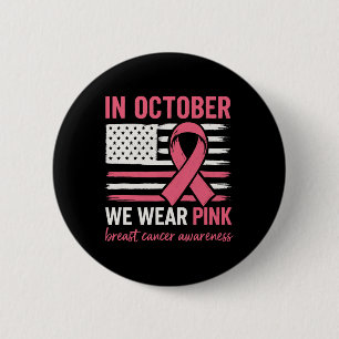 Badge Rond 5 Cm Sensibilisation Au Cancer Du Sein En Octobre Nous
