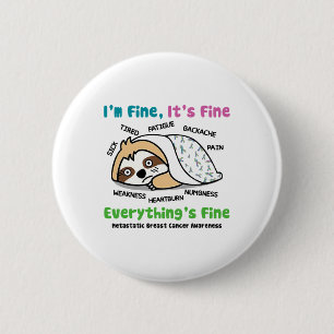Badge Rond 5 Cm Sensibilisation au cancer du sein métastatique Je 