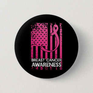 Badge Rond 5 Cm Sensibilisation au cancer du sein Nous aider Survi