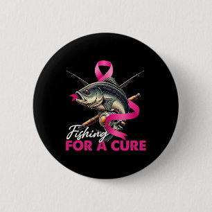 Badge Rond 5 Cm Sensibilisation au cancer du sein Pêche pour une g