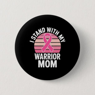 Badge Rond 5 Cm Sensibilisation au cancer du sein rose octobre. Da