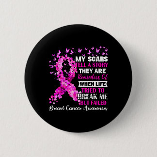 Badge Rond 5 Cm Sensibilisation au cancer du sein Survivant Mon Sc