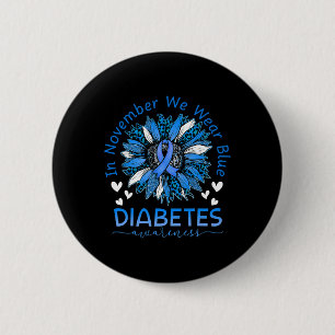 Badge Rond 5 Cm Sensibilisation Au Diabète En Novembre Nous Porton
