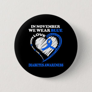Badge Rond 5 Cm Sensibilisation Au Diabète En Novembre Nous Porton