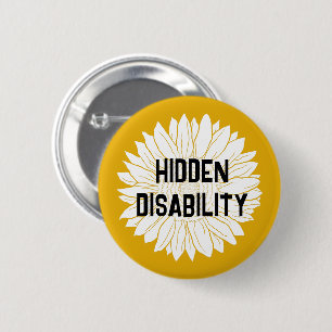 Badge Rond 5 Cm sensibilisation au handicap caché